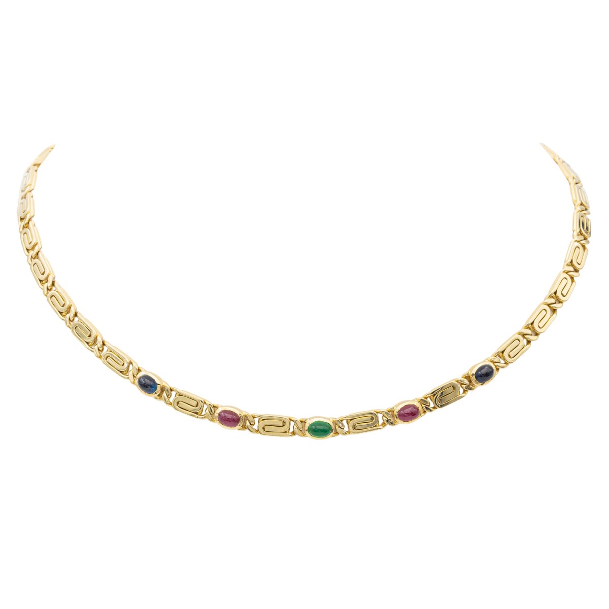 Collier Maille souple Or jaune Emeraude - Castafiore