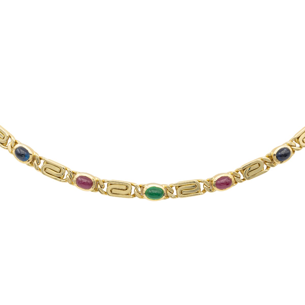 Collier Maille souple Or jaune Emeraude - Castafiore