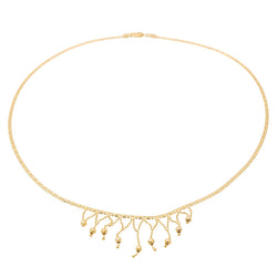 Collier Maille souple Pampilles en or jaune - Castafiore