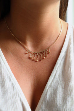 Collier Maille souple Pampilles en or jaune - Castafiore