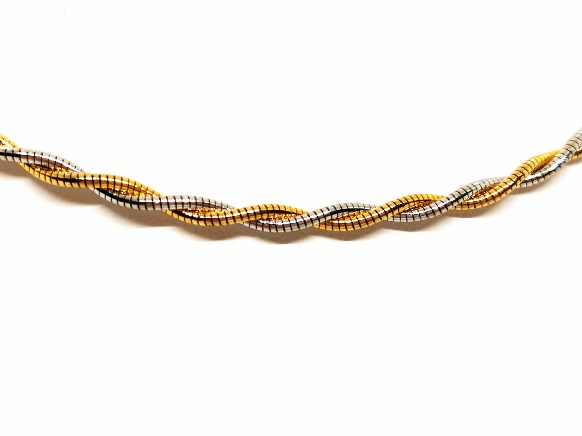 Collier Maille torsadée en 2 ors - Castafiore
