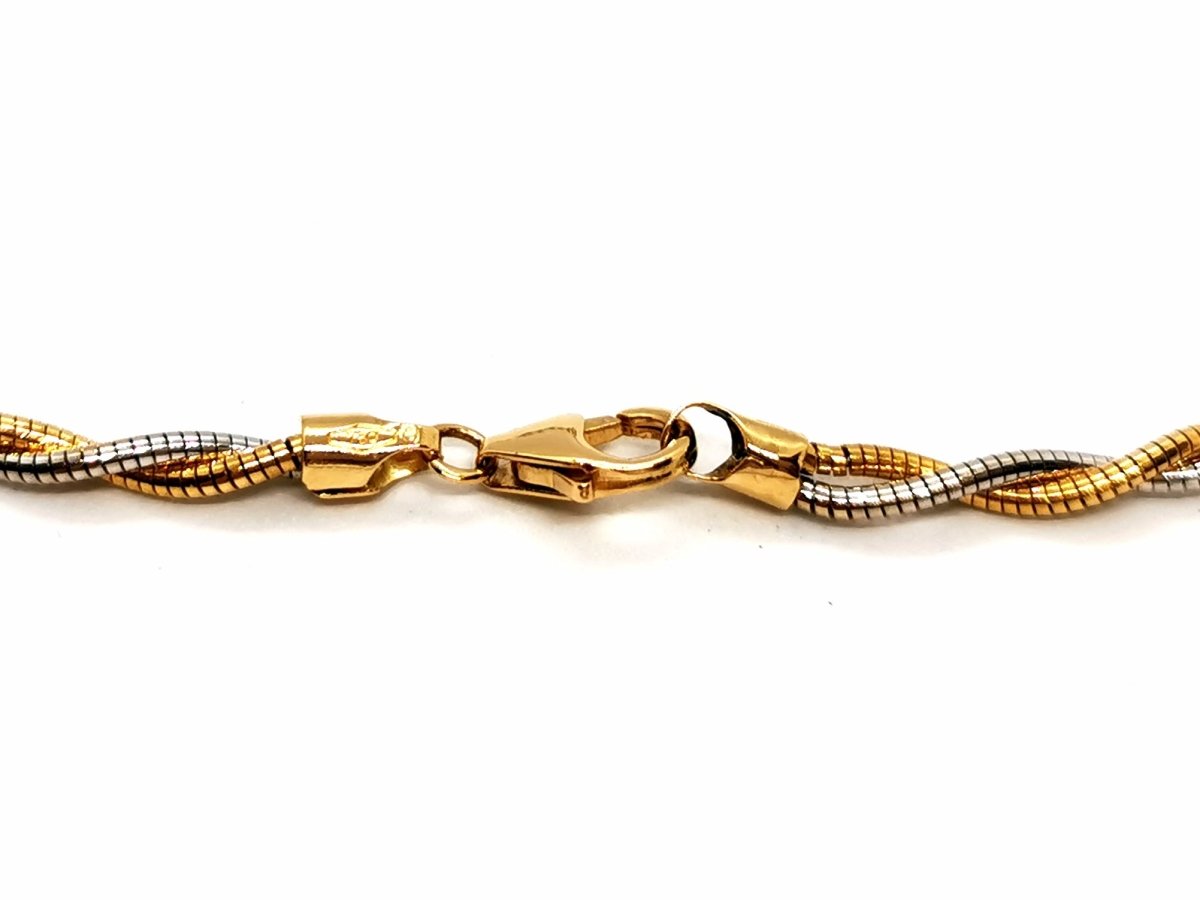 Collier Maille torsadée en 2 ors - Castafiore