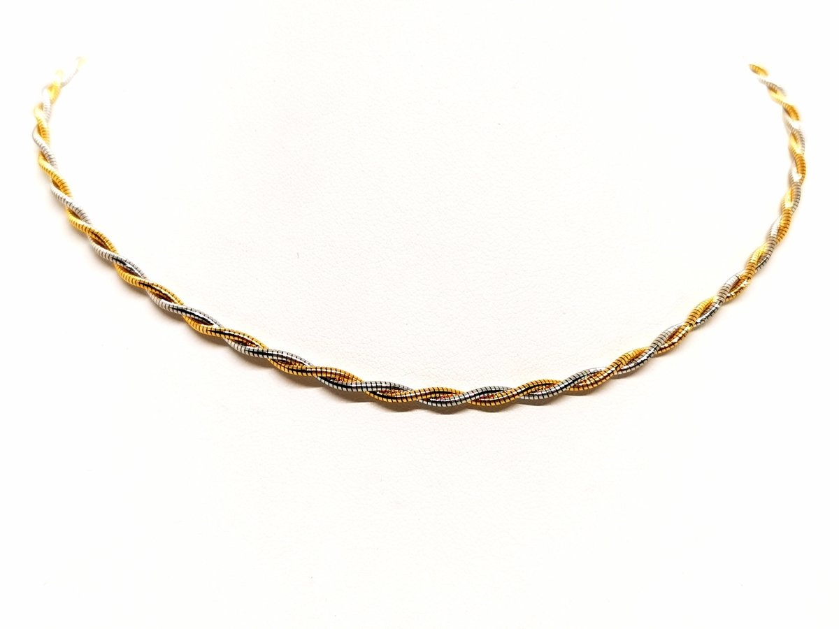 Collier Maille torsadée en 2 ors - Castafiore
