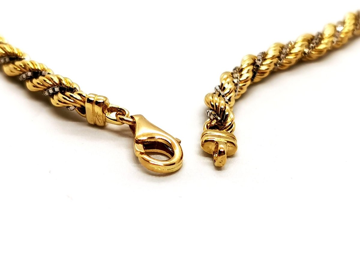 Collier Maille torsadée en 2 ors - Castafiore