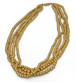 Collier Marseillais or jaune 4 rangs - Castafiore