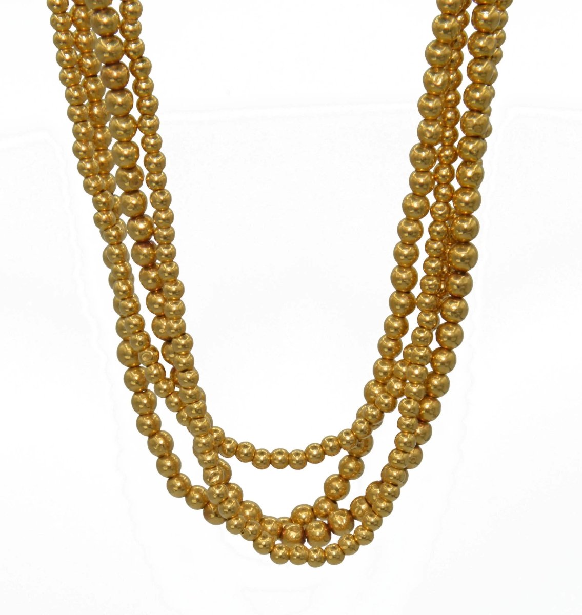 Collier Marseillais or jaune 4 rangs - Castafiore