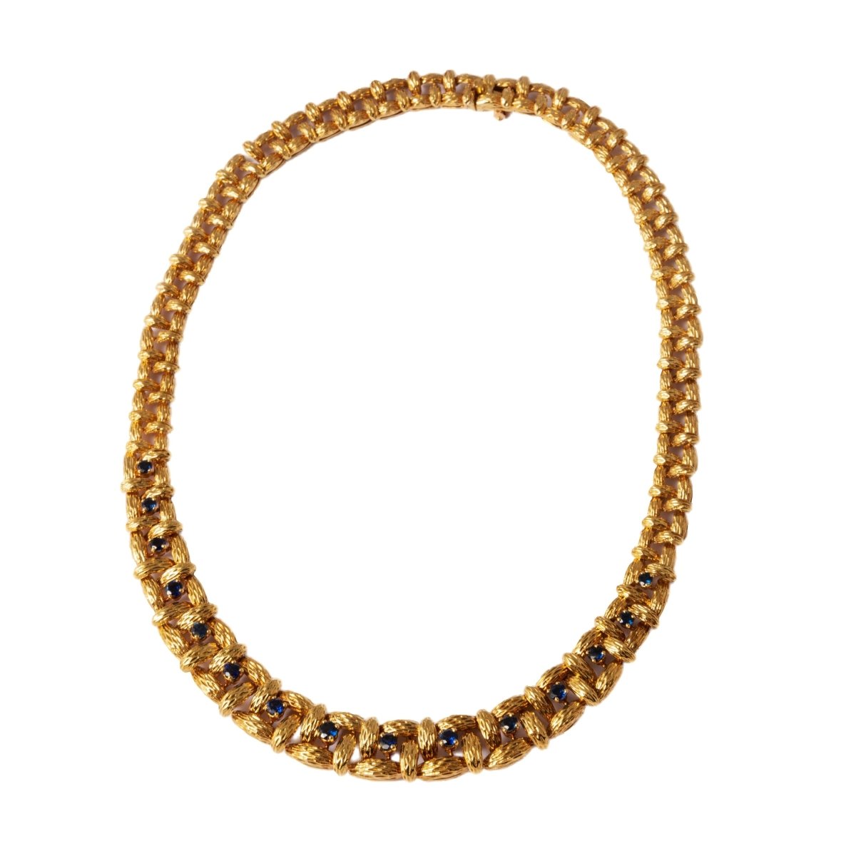 Collier MAUBOUSSIN en or jaune et saphirs - Castafiore
