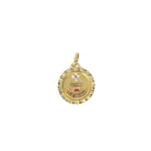 Collier Médaille AUGIS Amour "Plus qu’hier, moins que demain" en or jaune et rubis - Castafiore