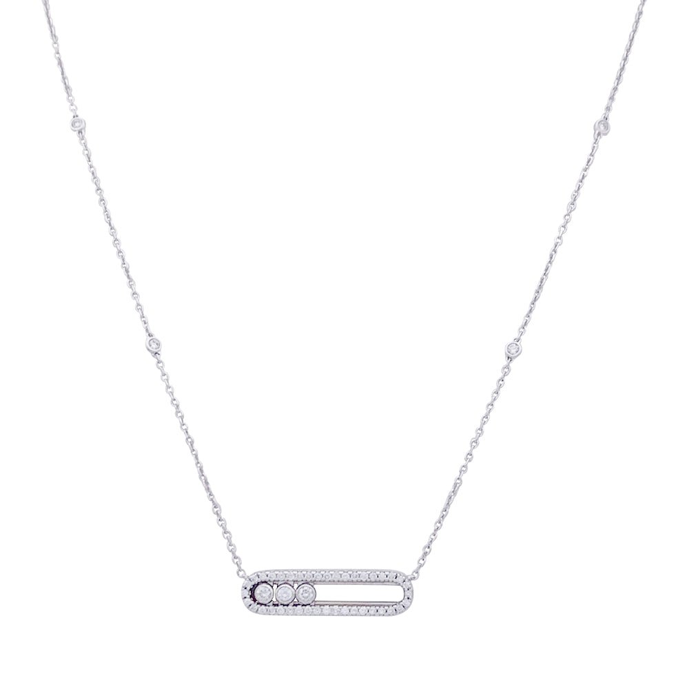 Collier Messika, "Baby Move Pavé", or blanc diamants. - Castafiore