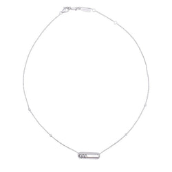 Collier Messika, "Baby Move Pavé", or blanc diamants. - Castafiore