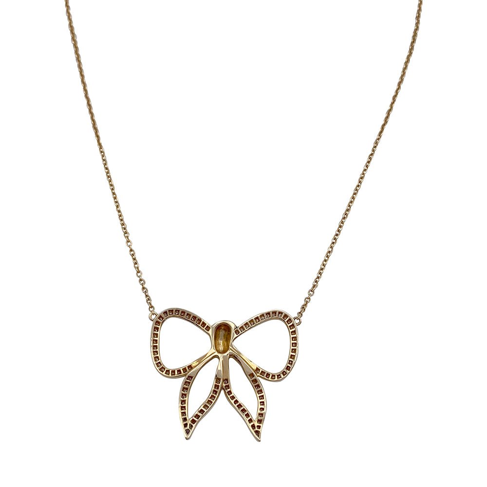 Collier Morganne Bello, "Noeud", or jaune, diamants - Castafiore