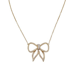 Collier Morganne Bello, "Noeud", or jaune, diamants - Castafiore