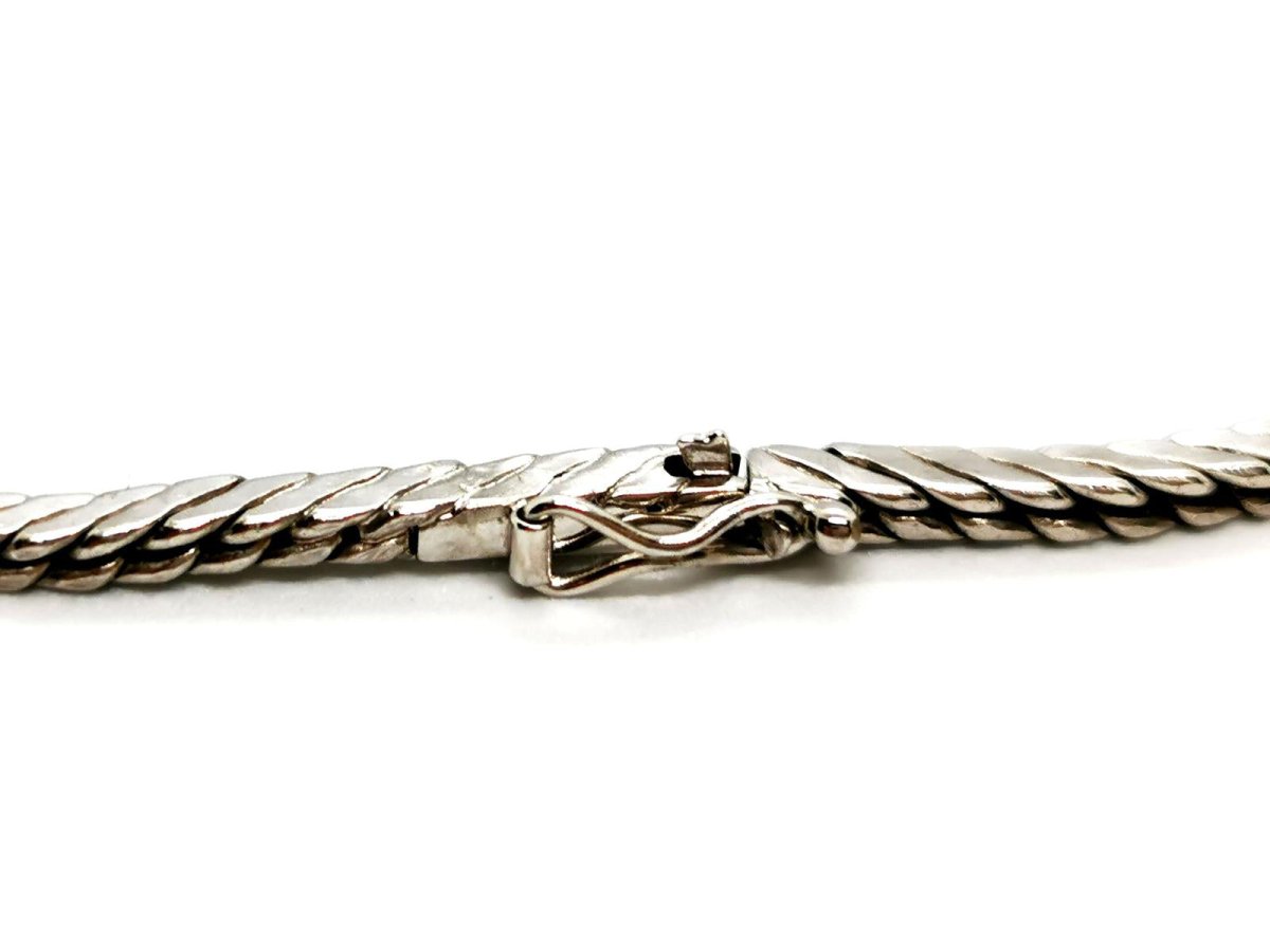 Collier Motif perles et diamants en or blanc - Castafiore