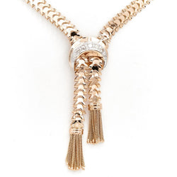 Collier Négligé en or rose et diamants - Castafiore