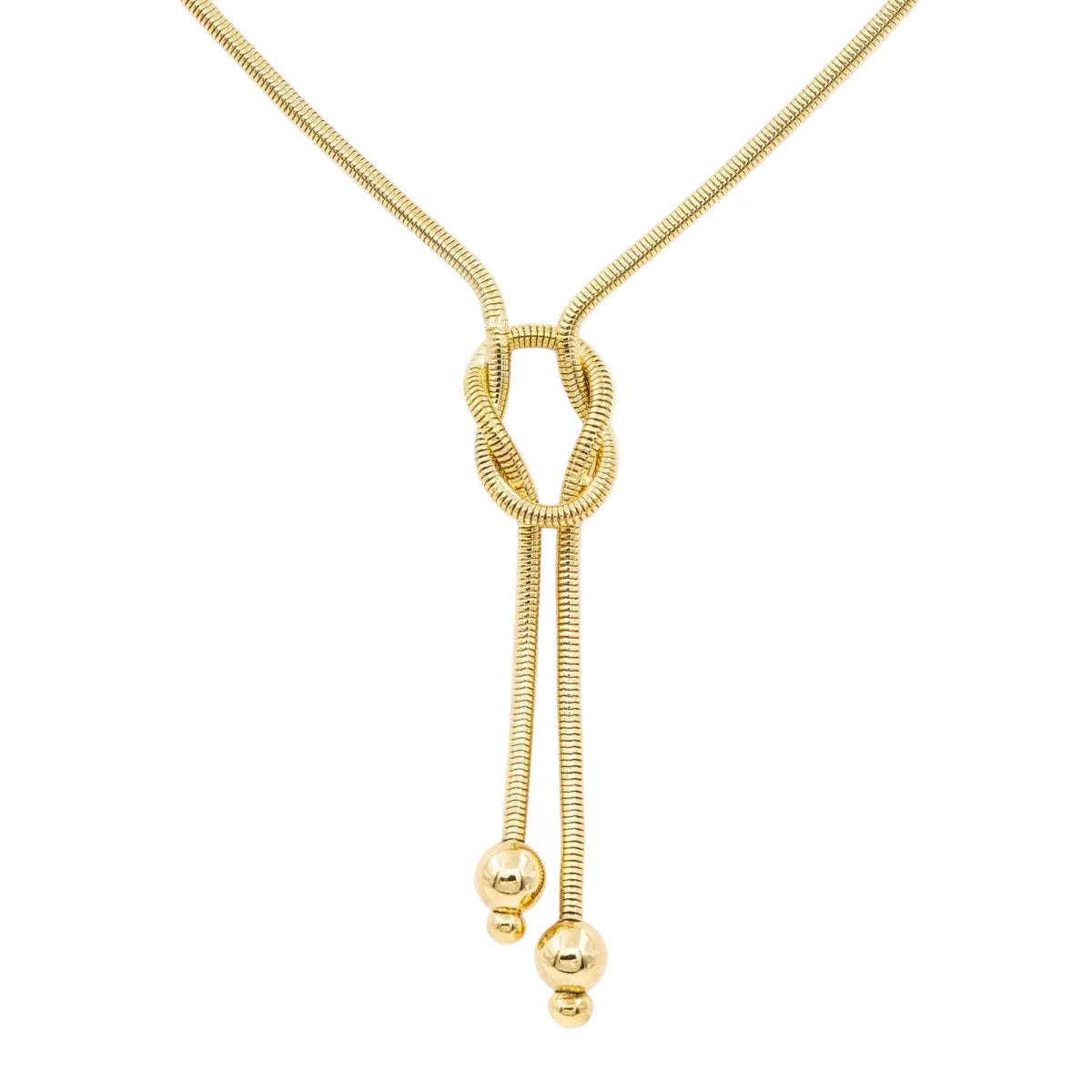 Collier Négligé maille serpent en or jaune - Castafiore