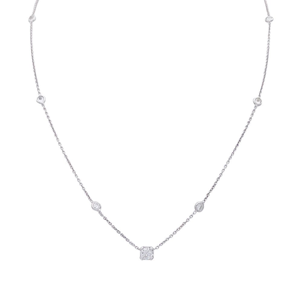 Collier or blanc et diamants - Castafiore