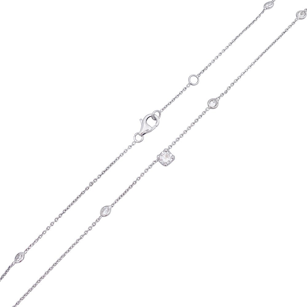 Collier or blanc et diamants - Castafiore