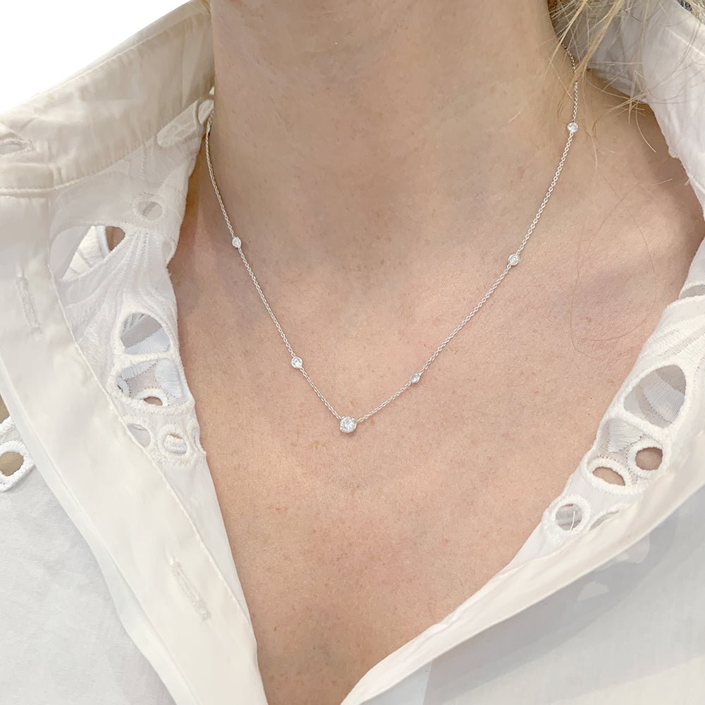 Collier or blanc et diamants - Castafiore