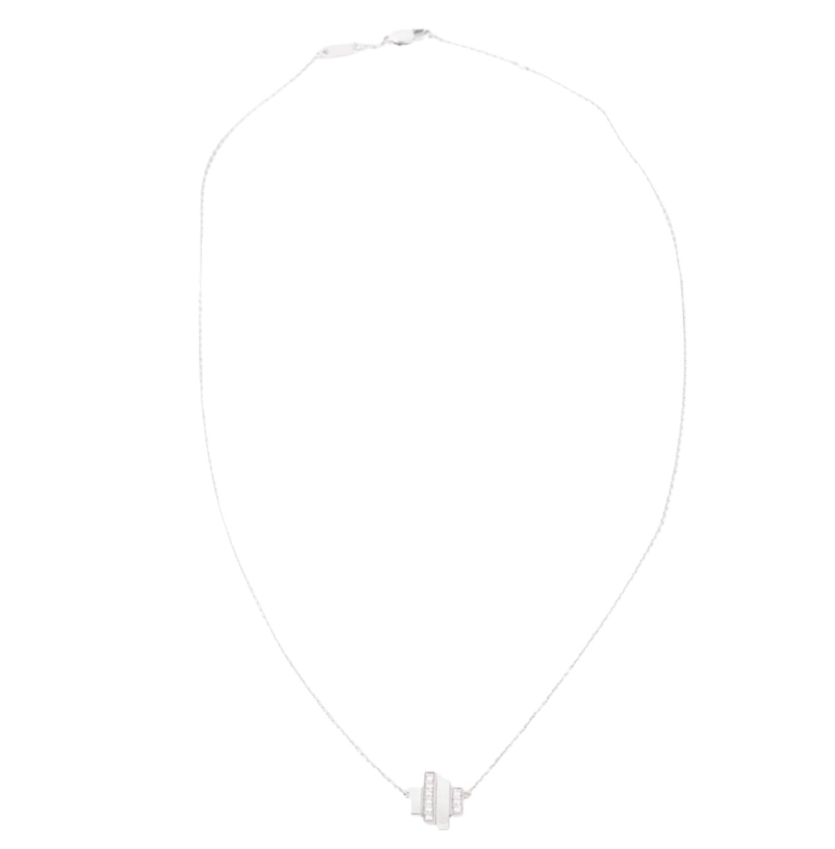 Collier or gris et diamants de la maison Dinh Van - Castafiore