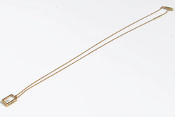 Collier or jaune et diamant sur plexisglass du créateur Pascal Morabito modèle cube - Castafiore