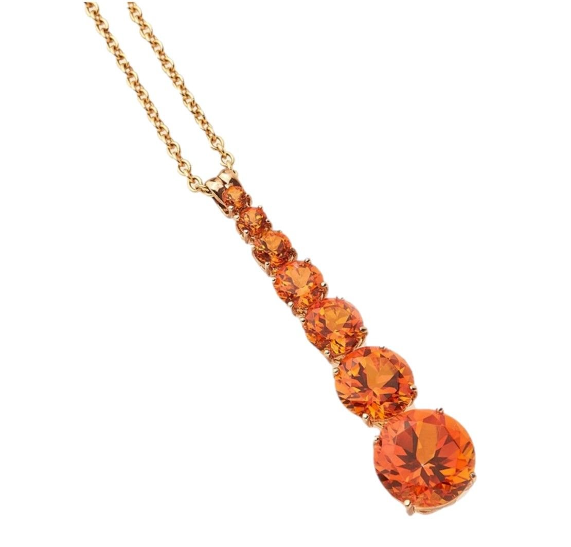 Collier Or Jaune Topazes en chute - Castafiore