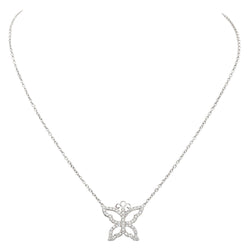 Collier papillon en or blanc et diamants - Castafiore