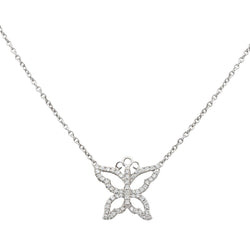 Collier papillon en or blanc et diamants - Castafiore