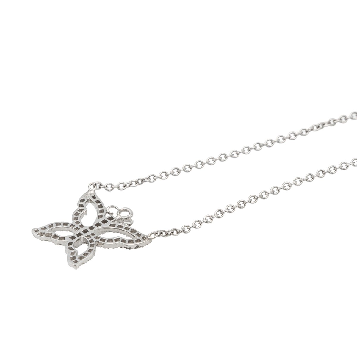Collier papillon en or blanc et diamants - Castafiore