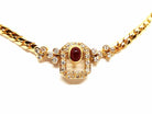 Collier Pendentif amovible en or jaune, diamants et rubis - Castafiore