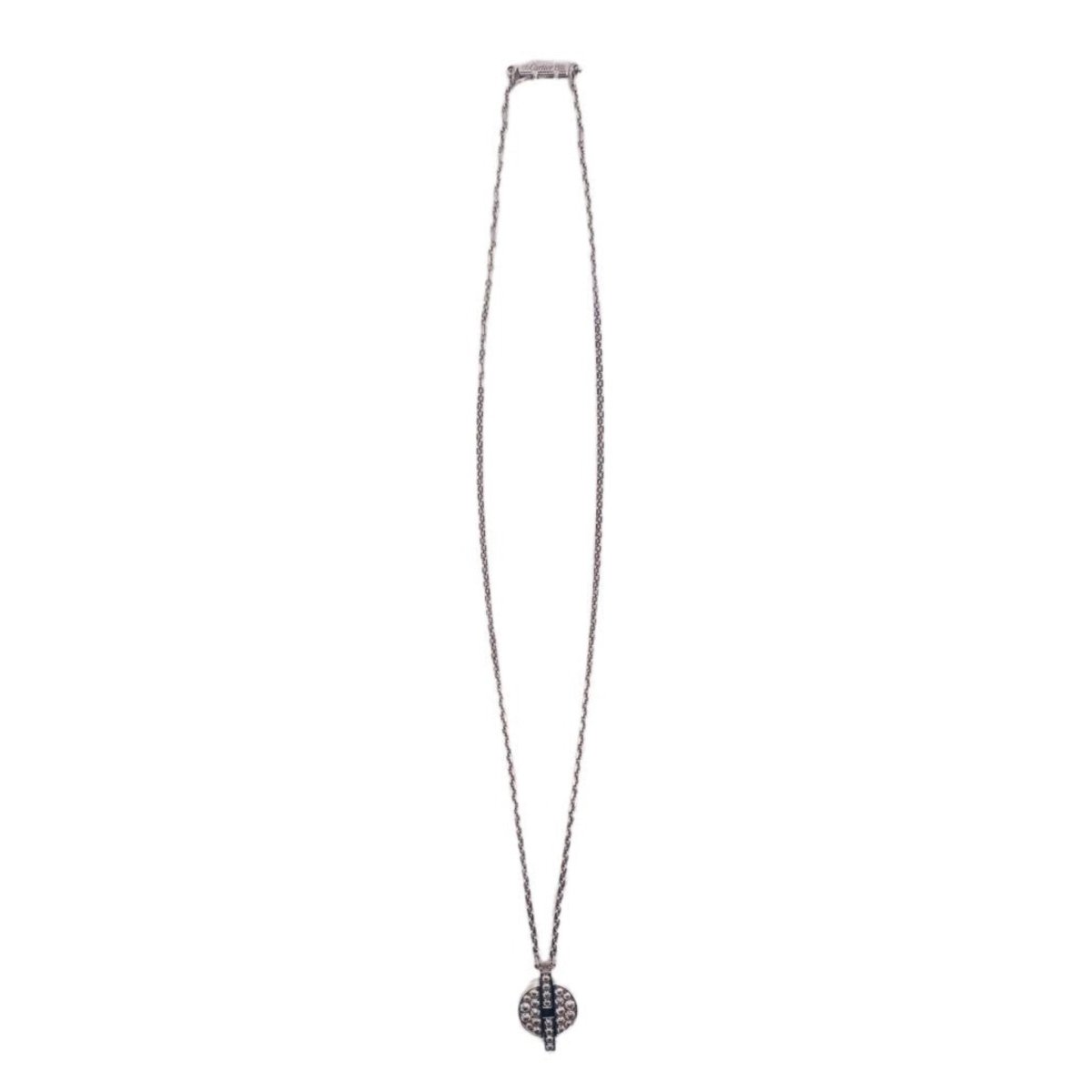 Collier Pendentif CARTIER "Himalia" en or blanc et diamants - Castafiore