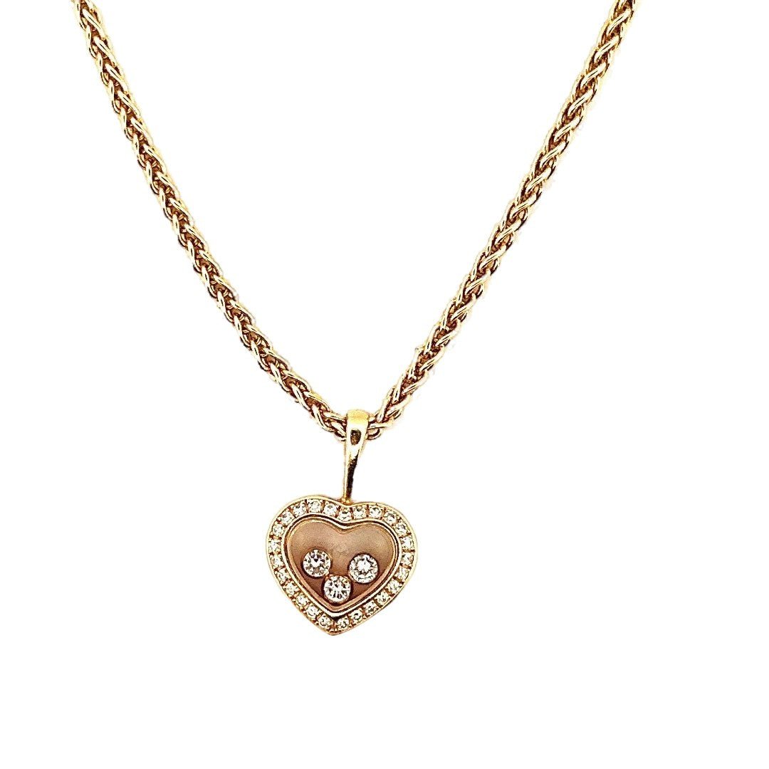 Collier Pendentif CHOPARD "Happy Diamonds" en or jaune et diamants - Castafiore
