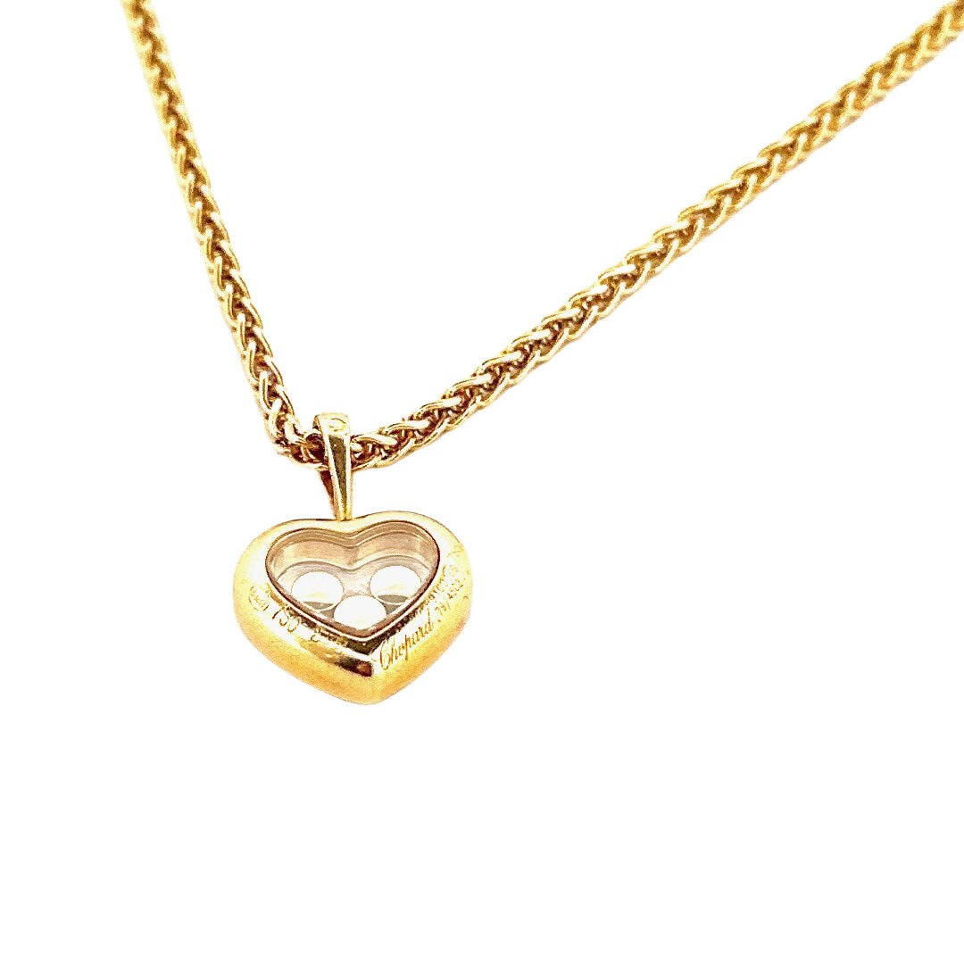 Collier Pendentif CHOPARD "Happy Diamonds" en or jaune et diamants - Castafiore