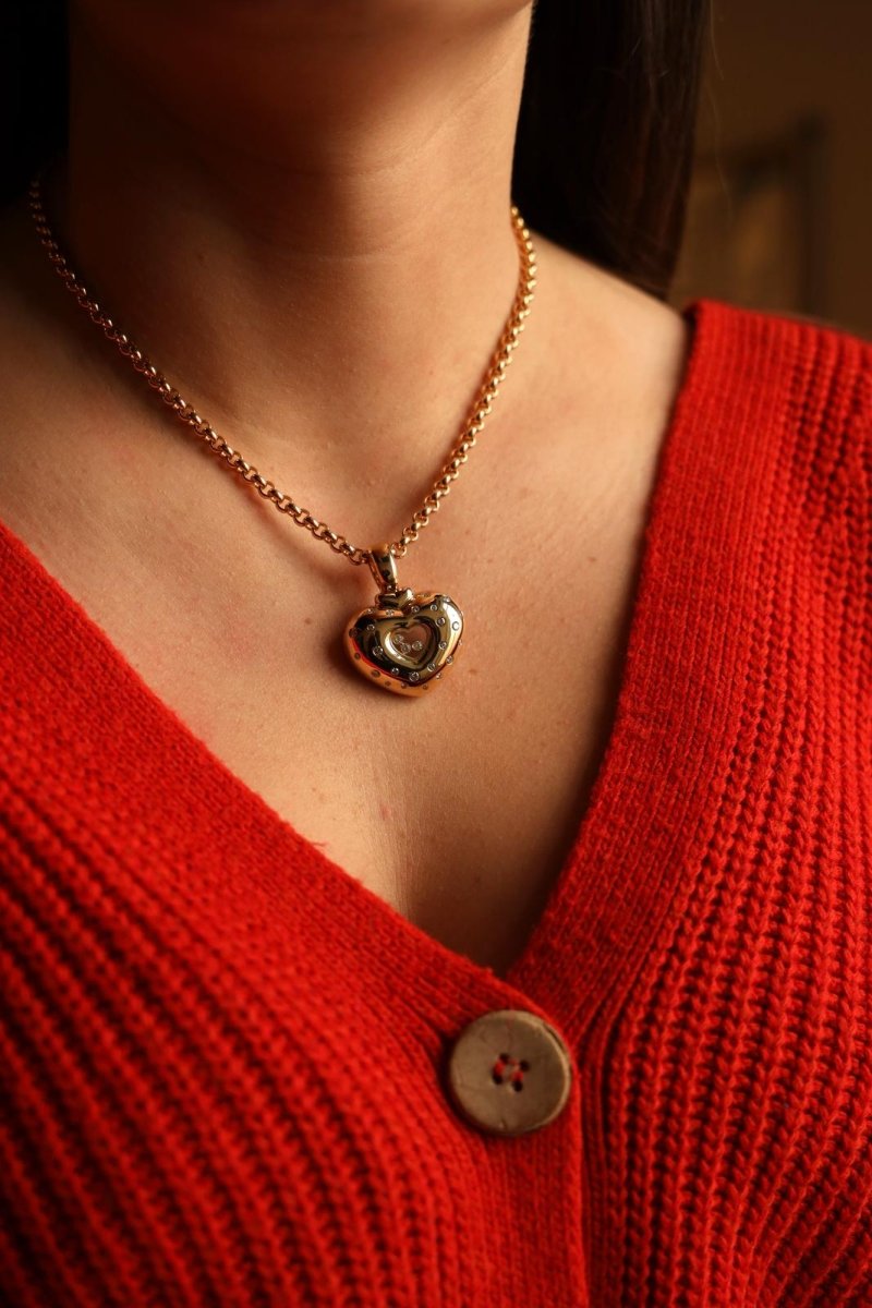 Collier Pendentif CHOPARD "Happy Diamonds" en or jaune et diamants - Castafiore