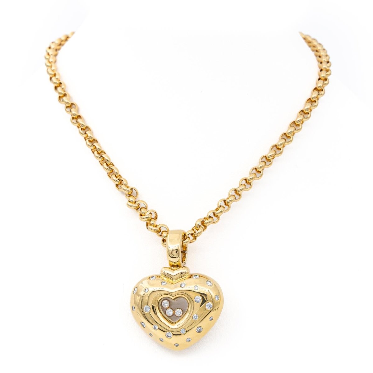 Collier Pendentif CHOPARD "Happy Diamonds" en or jaune et diamants - Castafiore