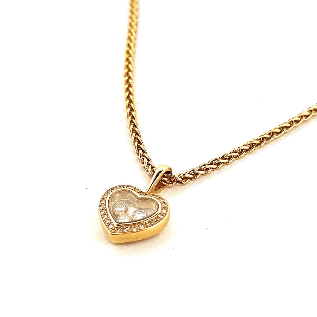 Collier Pendentif CHOPARD "Happy Diamonds" en or jaune et diamants - Castafiore