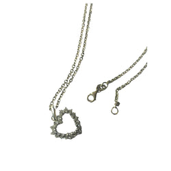 Collier Pendentif Coeur en or blanc et en diamants - Castafiore