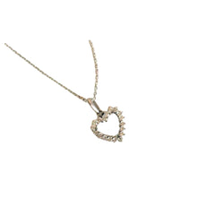 Collier Pendentif Coeur en or blanc et en diamants - Castafiore
