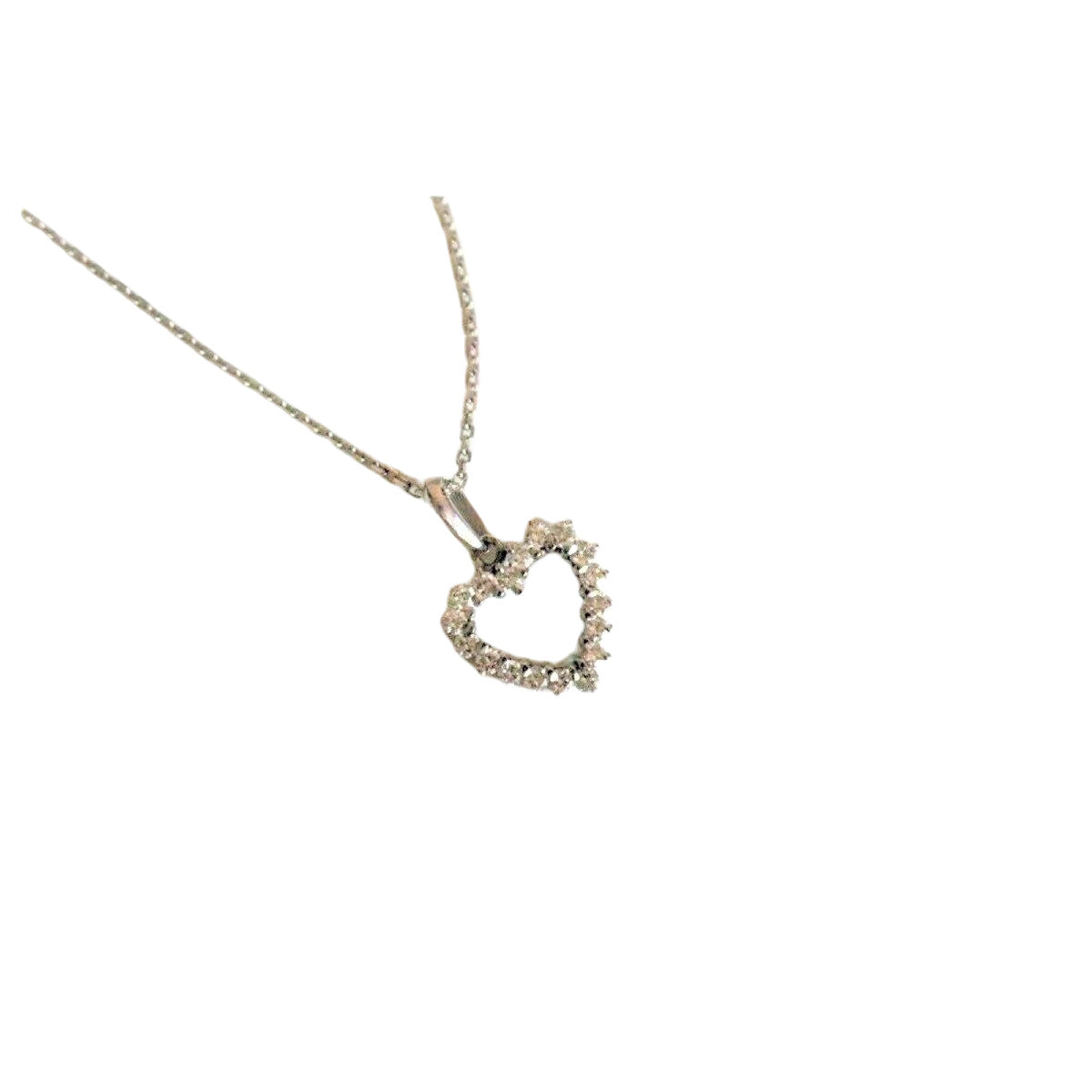 Collier Pendentif Coeur en or blanc et en diamants - Castafiore