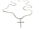 Collier Pendentif croix en or blanc et diamants - Castafiore