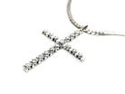 Collier Pendentif croix en or blanc et diamants - Castafiore