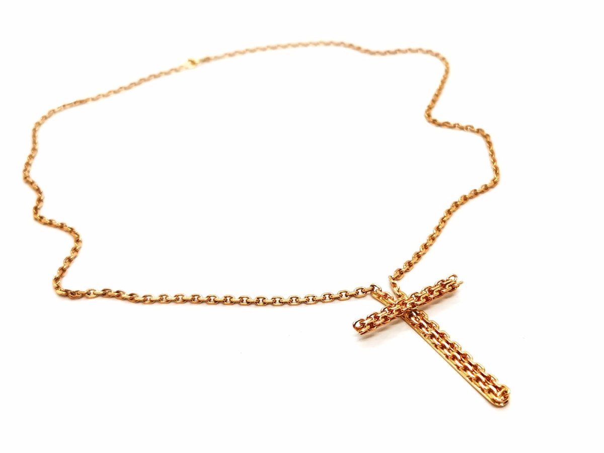 Collier Pendentif croix en or jaune - Castafiore