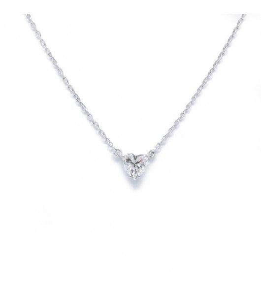 Collier pendentif - Diamant Coeur 0.60 carat - Castafiore