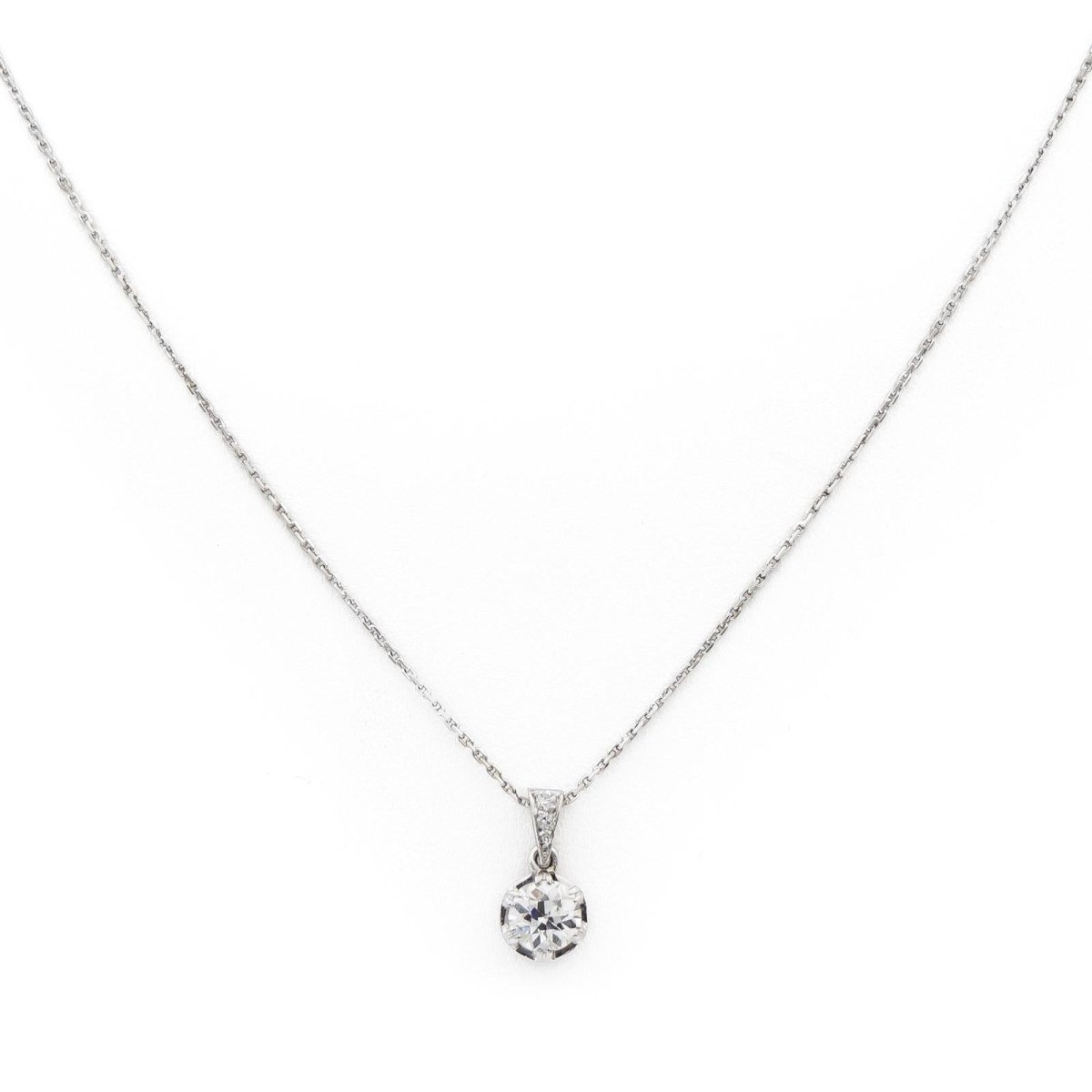 Collier Pendentif en or blanc et diamant - Castafiore