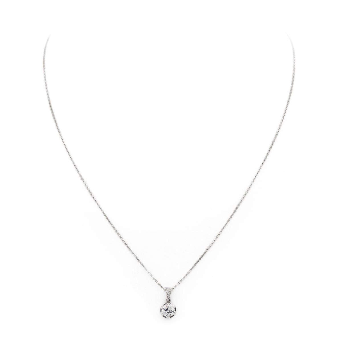 Collier Pendentif en or blanc et diamant - Castafiore