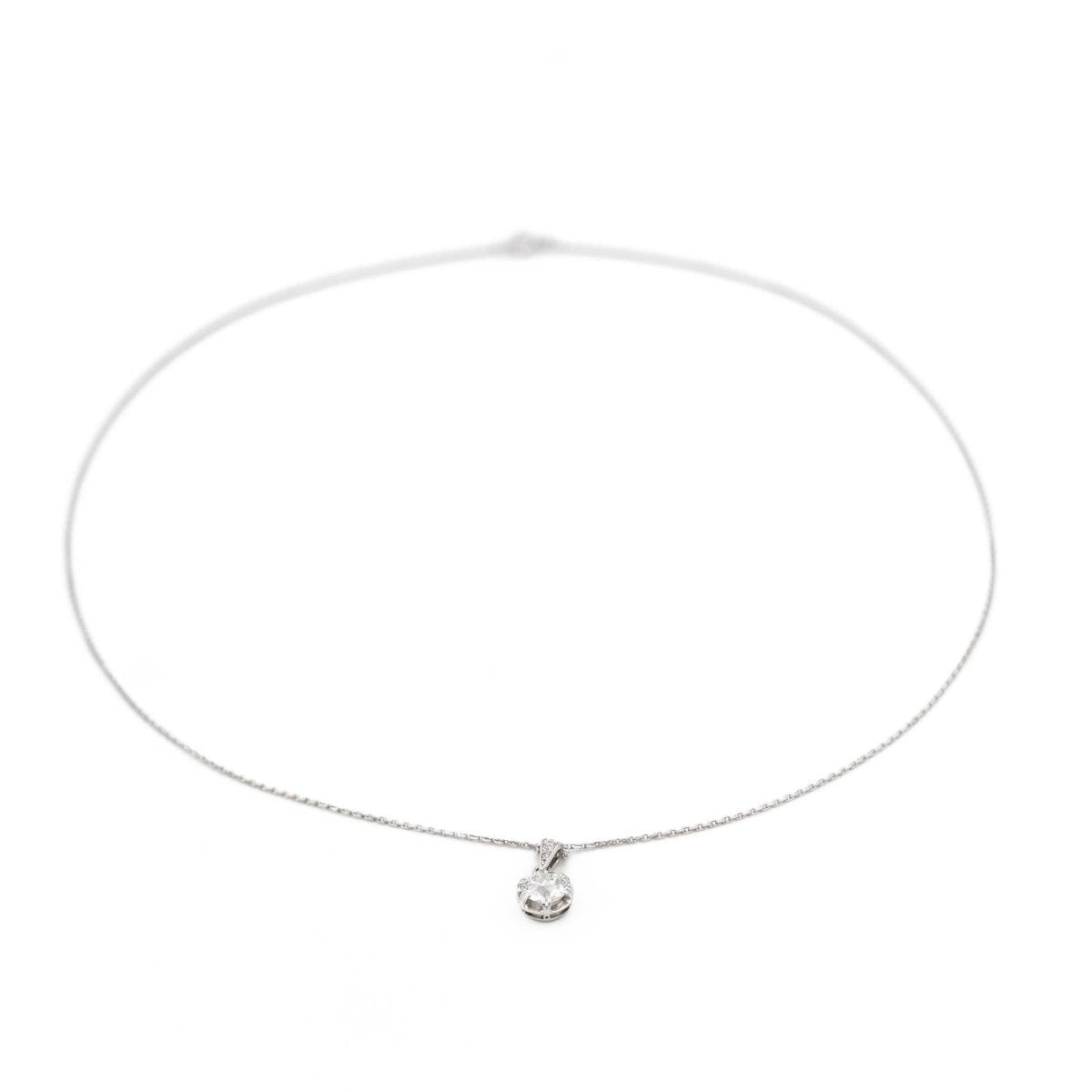 Collier Pendentif en or blanc et diamant - Castafiore