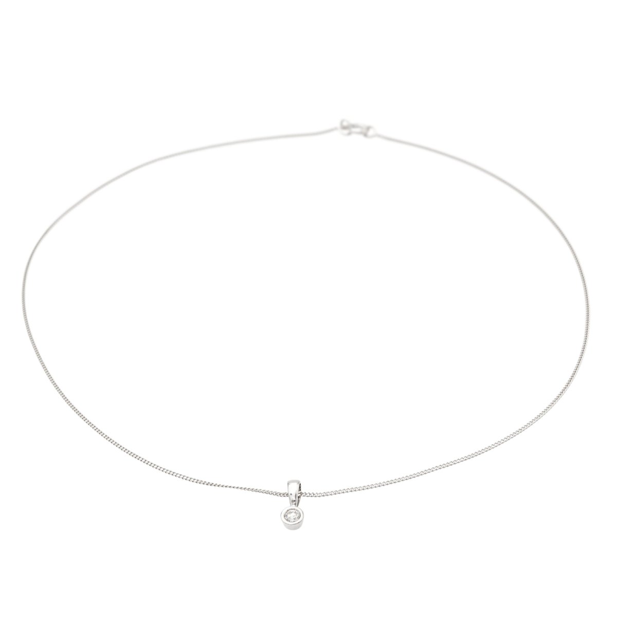 Collier Pendentif en or blanc et diamant - Castafiore