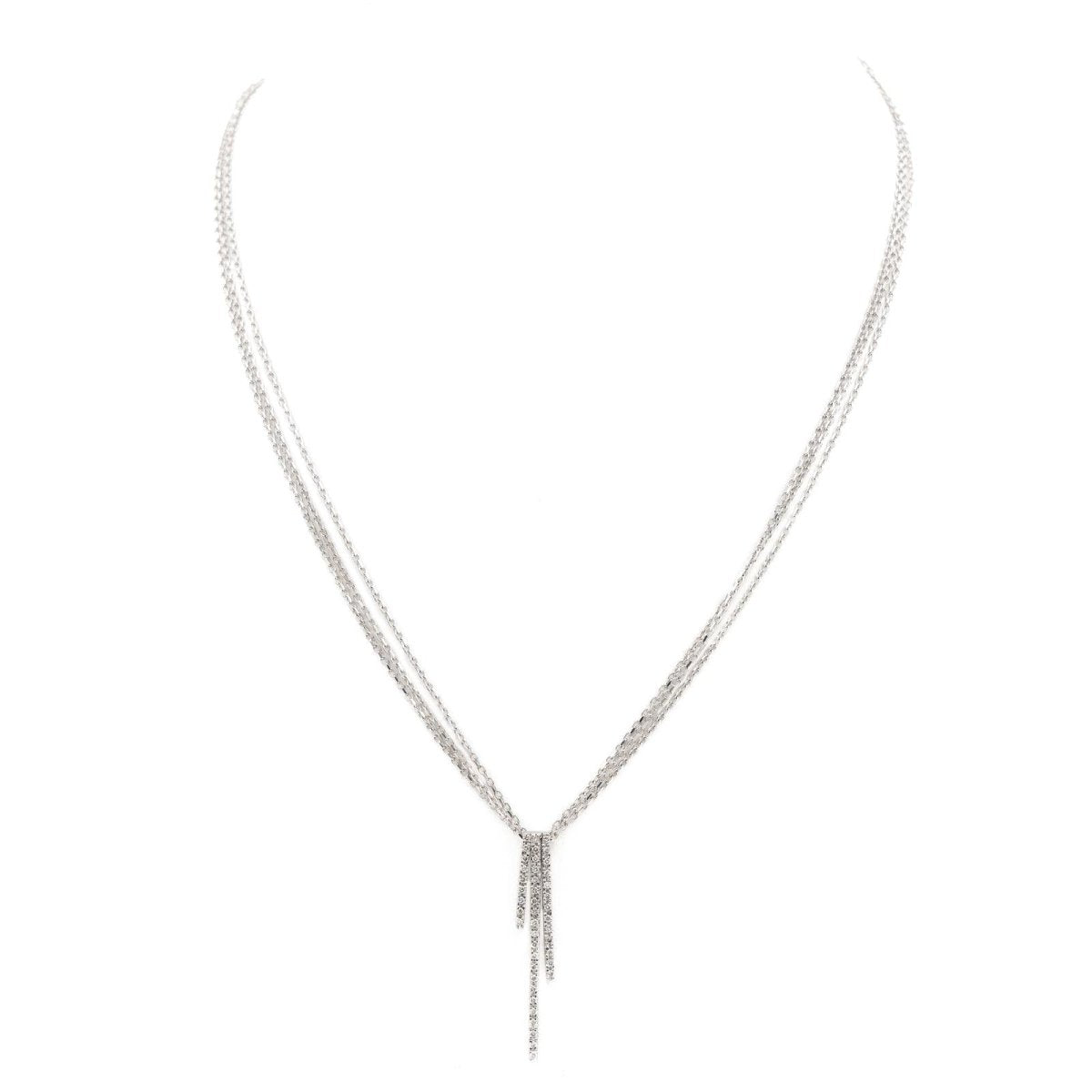 Collier Pendentif en or blanc et diamants - Castafiore