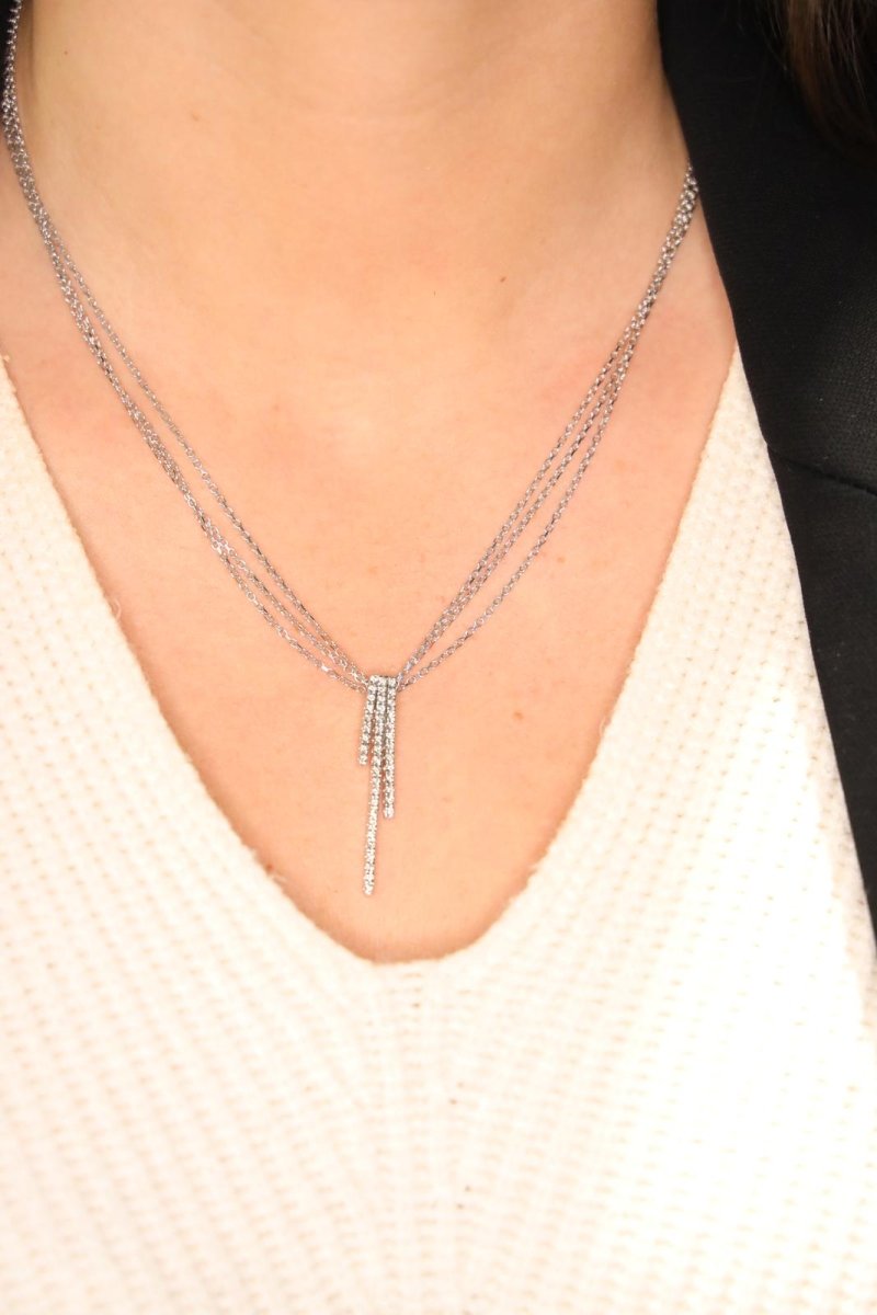 Collier Pendentif en or blanc et diamants - Castafiore