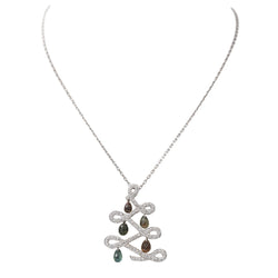 Collier pendentif en or blanc et diamants - Castafiore