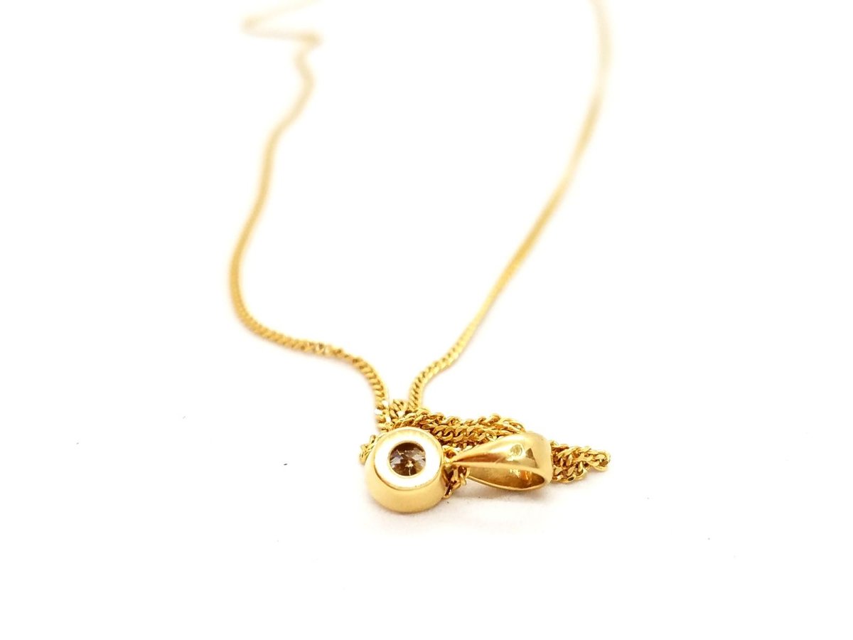 Collier Pendentif en or jaune et diamant - Castafiore